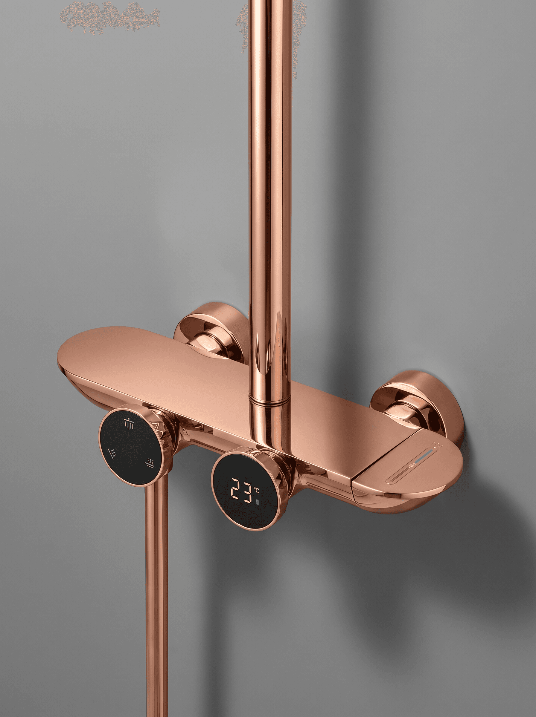 Rose Gold Ledli Sıcaklık Göstergeli Tepe Duş Seti - 3