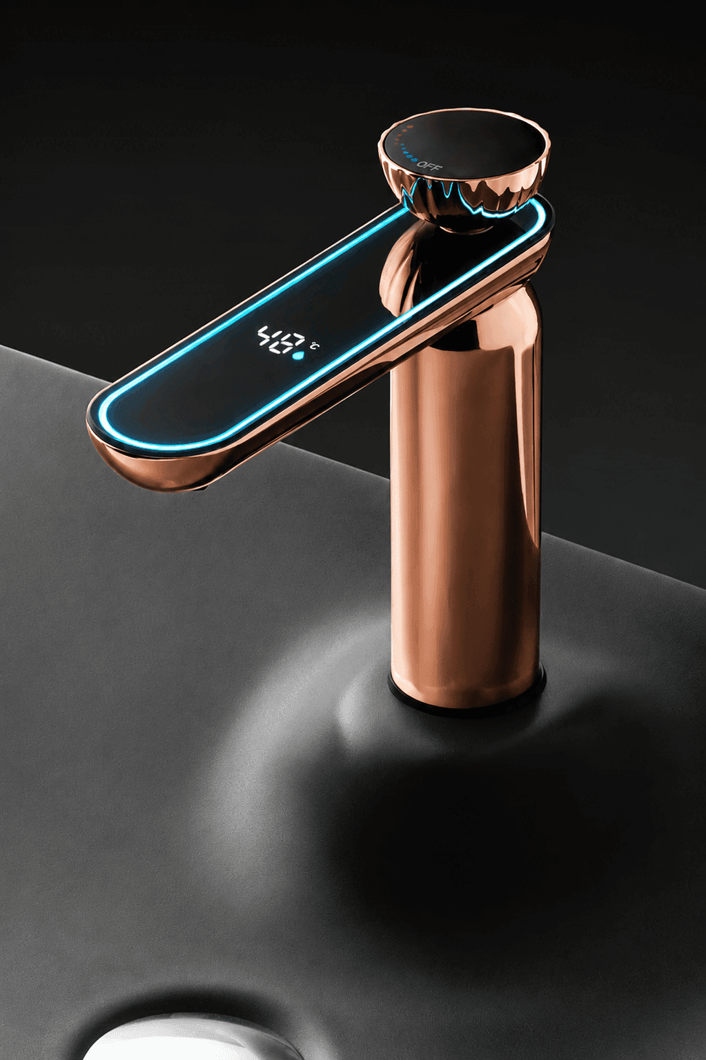 Rose Gold Led Göstergeli Banyo Bataryası - 5